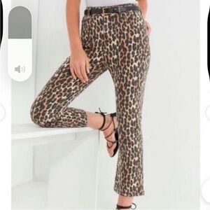 BDG Animal Print Pants - Brown and Black